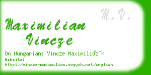 maximilian vincze business card